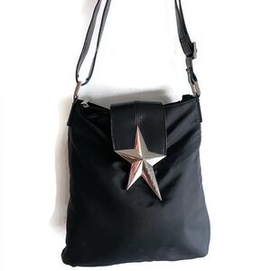 Thierry Mugler Black Crossbody Bag with Silver Star